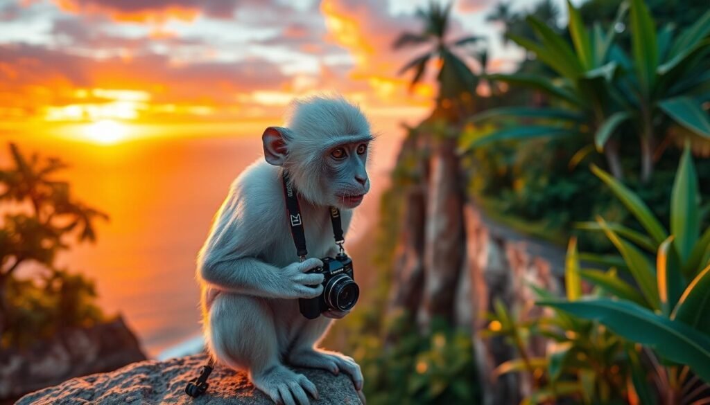  albino monkey travel adventures photography